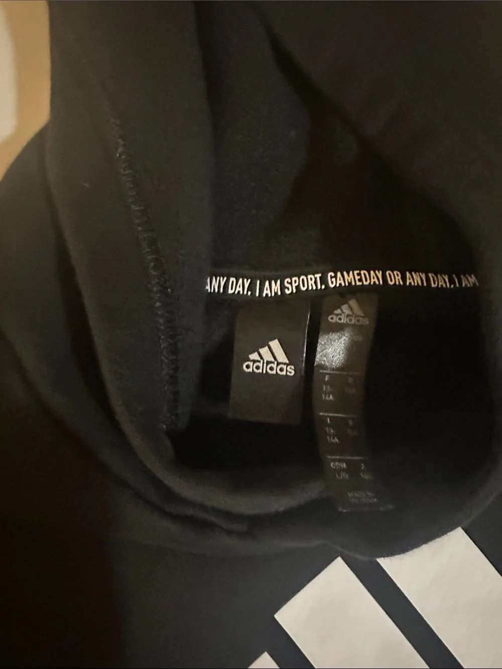 adidas Black Hoodie with White Logo